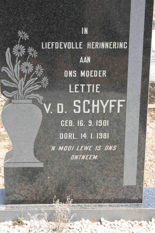 SCHYFF Lettie, v.d. 1901-1981