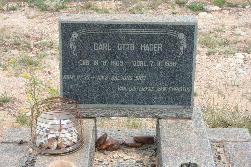 HAGER Carl Otto 1889-1958