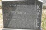 KRIEL Hester J. nee LOOTS 1910-1987