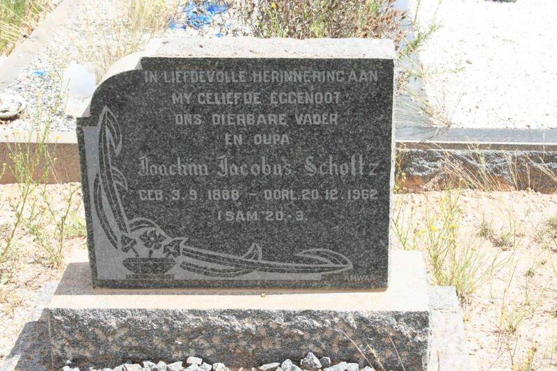 SCHOLTZ Joachim Jacobus 1888-1962
