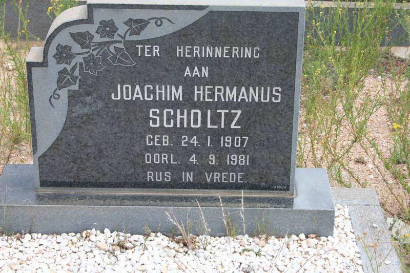 SCHOLTZ Joachim Hermanus 1907-1981