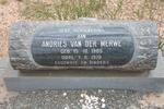 MERWE Andries, van der 1905-1978