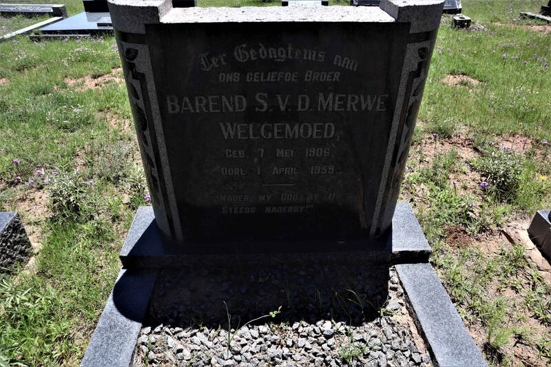 WELGEMOED Barend  S. v.d. Merwe 1906-1959