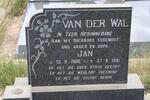 WAL Jan, van der 1906-1981