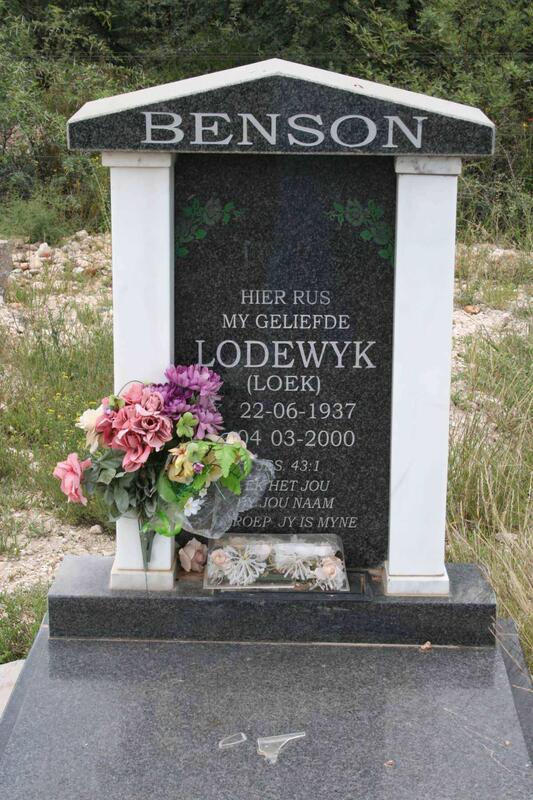BENSON Lodewyk 1937-2000