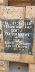 MERWE Gert J., van der 1941-2021 & Bertha LOMBARD 1945-