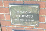 MTHEMBU Maditaba 2001-2001