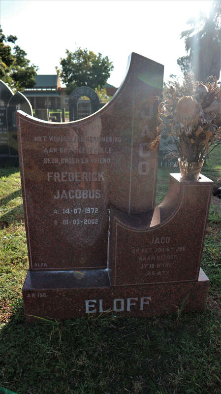 ELOFF Frederick Jacobus 1972-2002