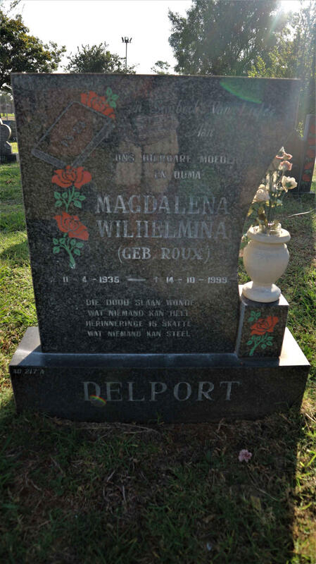 DELPORT Magdalena Wilhelmina nee ROUX 1935-1999