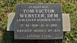 WEBSTER Tom Victor 1920-2010