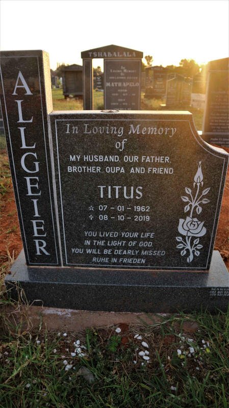 ALLGEIER Titus 1962-2019