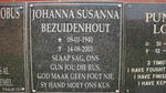 BEZUIDENHOUT Johanna Susanna 1940-2003