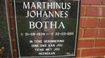 BOTHA Marthinus Johannes 1939-2011