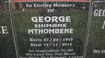 MTHOMBENE George Shimane 1945-2012