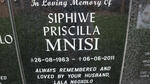 MNISI Siphiwe Priscilla 1963-2011