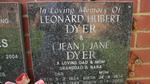 DYER Leonard Hubert 1934-1889 & Jane 1934-2008