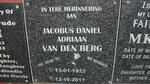 BERG Jacobus Daniel Adriaan, van den 1933-2017
