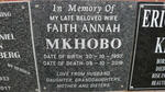 MKHOBO Faith Annah 1957-2018