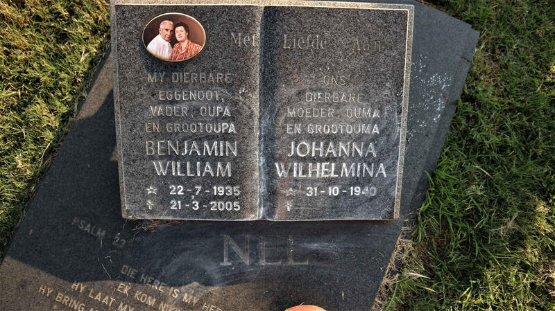 NEL Benjamin William 1935-2005 & Johanna Wilhelmina 1940-