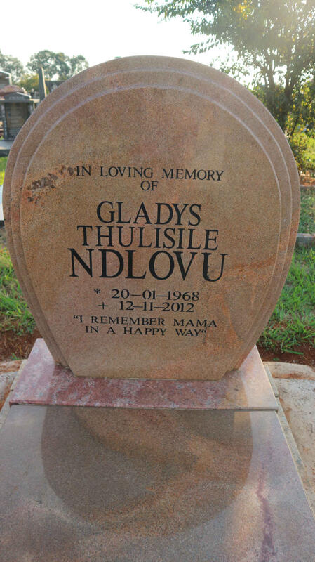 NDLOVU Gladys Thulisile 1968-2012