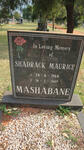 MASHABANE Shadrack Maurice 1964-2009
