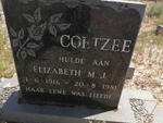 COETZEE Elizabeth M.J. 1916-1981