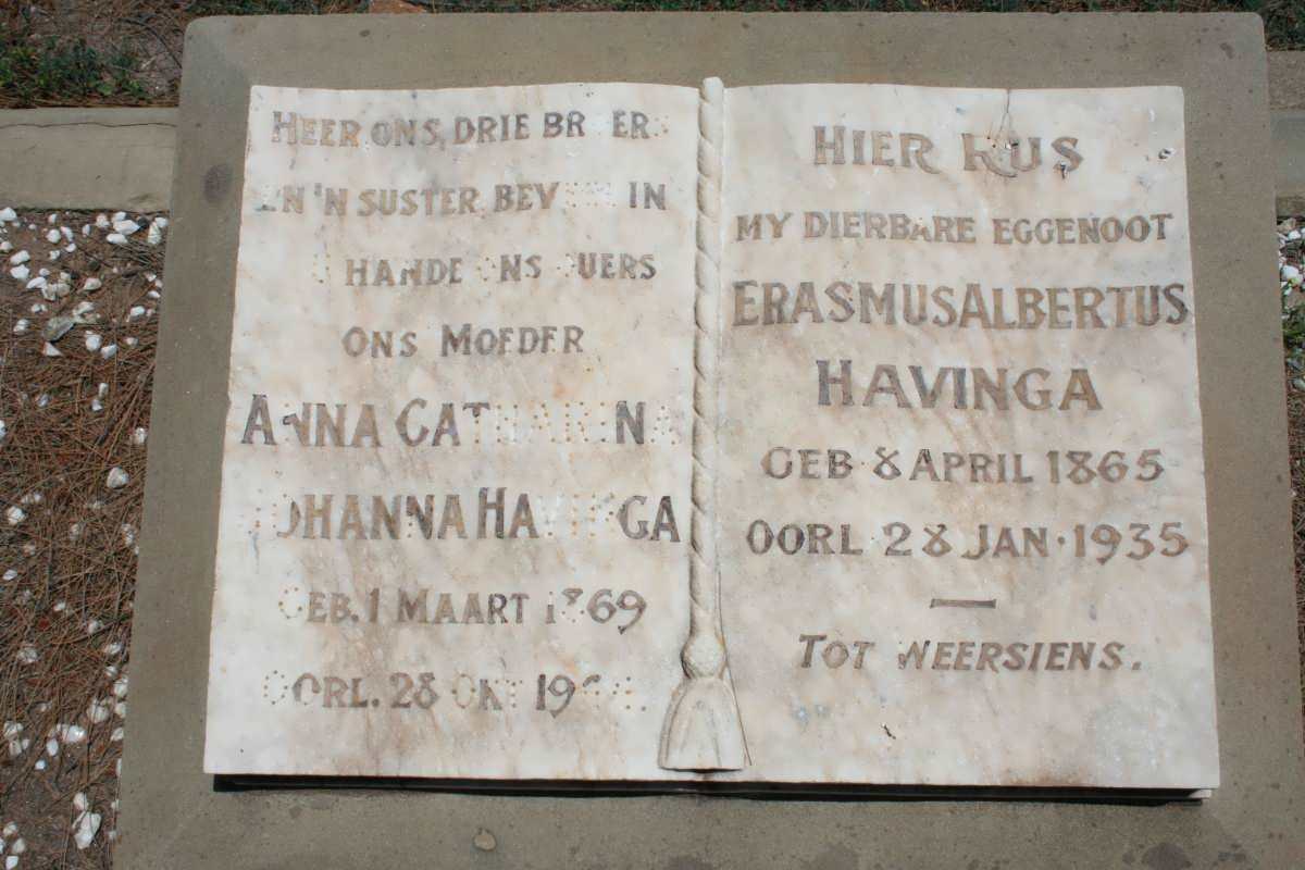 HAVINGA Erasmus Albertus 1865-1935 & Anna Catharina Johanna 1869-19??
