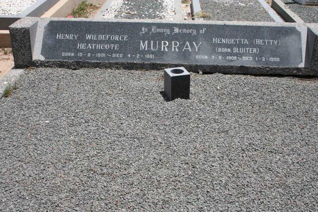 MURRAY Henry Wilbeforce Heathcote 1901-1981 & Henrietta SLUITER 1908-1998