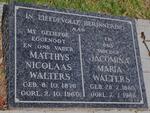 WALTERS Matthys Nicolaas 1876-1960 & Jacomina Maria 1880-1968