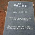 FAURE Ria 1927-1997