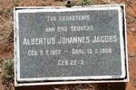 JACOBS Albertus Johannes 1957-1958
