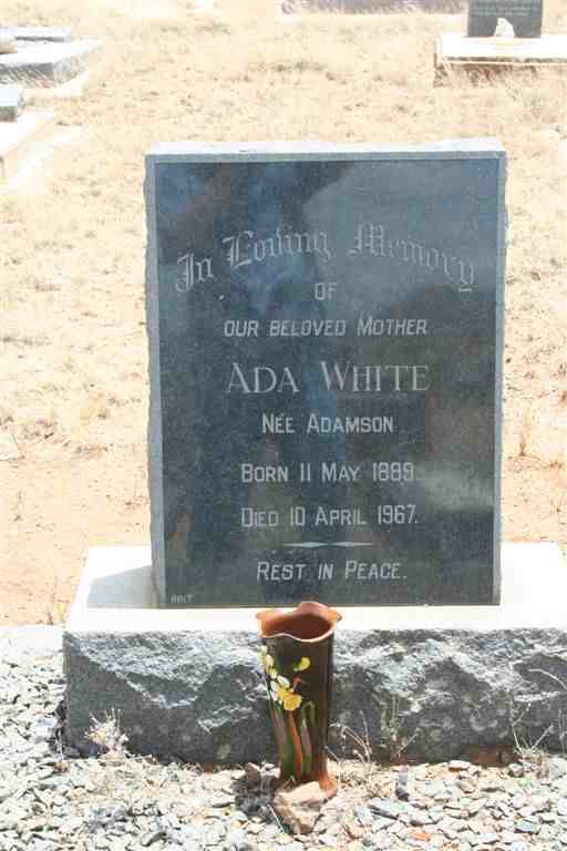 WHITE Ada nee ADAMSON 1889-1967