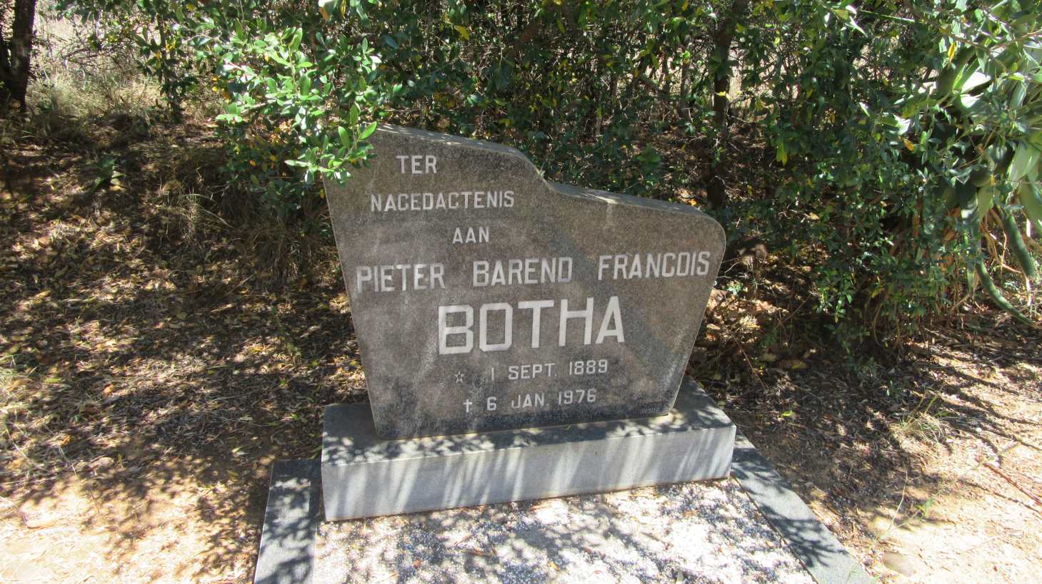 BOTHA Pieter Barend Francois 1889-1976