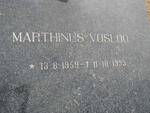 VOSLOO Marthinus 1959-1999