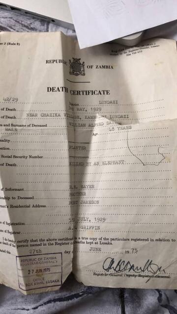 2. Death certificate, confirming the cause of death