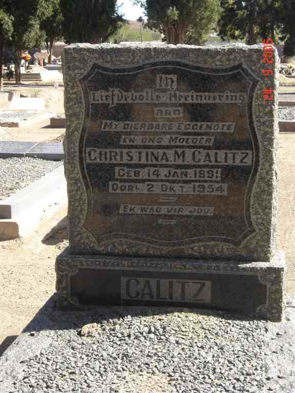 CALITZ Christina M. 1891-1954