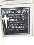 NIEUWENHUYS Cornelius 1956-2021 & Rosemary F. 1956-