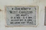CARSTENS Olive nee MENNE 1902-1994