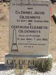 GILDENHUYS Daniel Jacob 1881-1966 & Gertruida Elizabeth DU PLESSIS 1884-1965