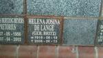 LANGE Helena Josina, de nee BRITZ 1916-2006