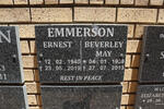 EMMERSON Ernest 1940-2019 & Beverley May 1938-2013