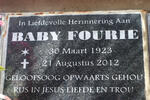FOURIE Baby 1923-2012