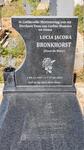 BRONKHORST Lucia Jacoba nee DE BEER 1957-2013