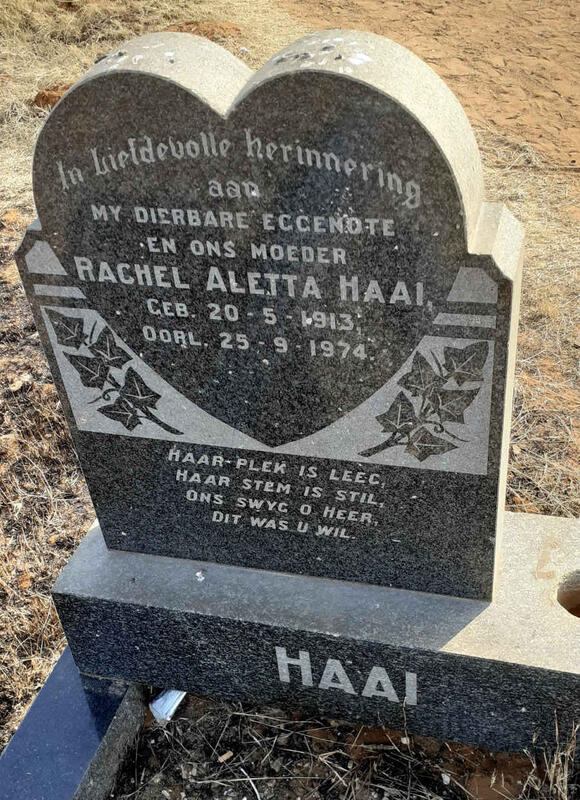 HAAI Rachel Aletta 1913-1974
