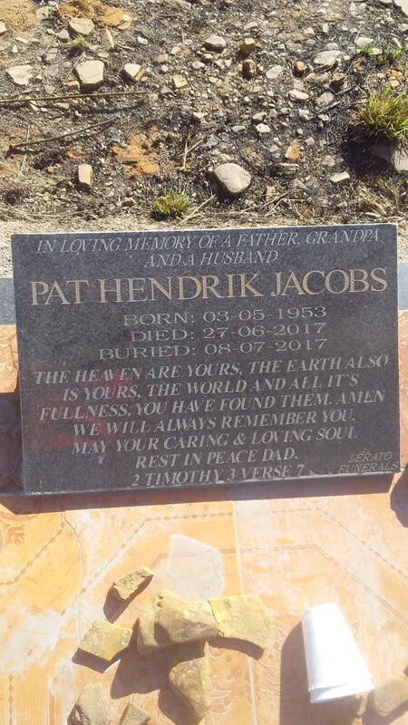 JACOBS Pat Hendrik 1953-2017