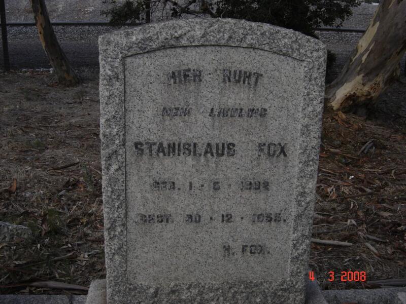 FOX Stanislaus 1882-1935