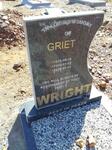 WRIGHT Griet 1958-2020