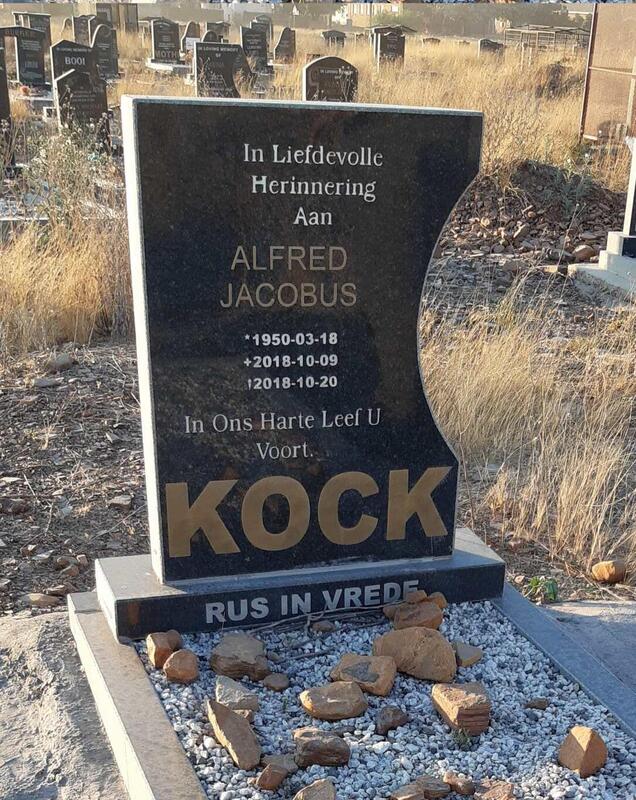 KOCK Alfred Jacobus 1950-2018