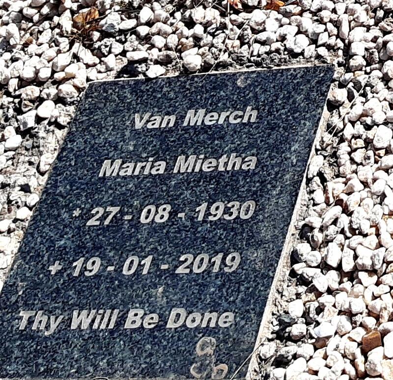 MERCH Maria Mietha, van 1930-2019