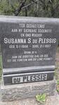 PLESSIS Susanna S., du 1908-1957